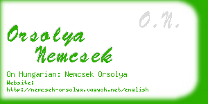 orsolya nemcsek business card